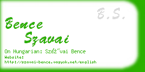 bence szavai business card